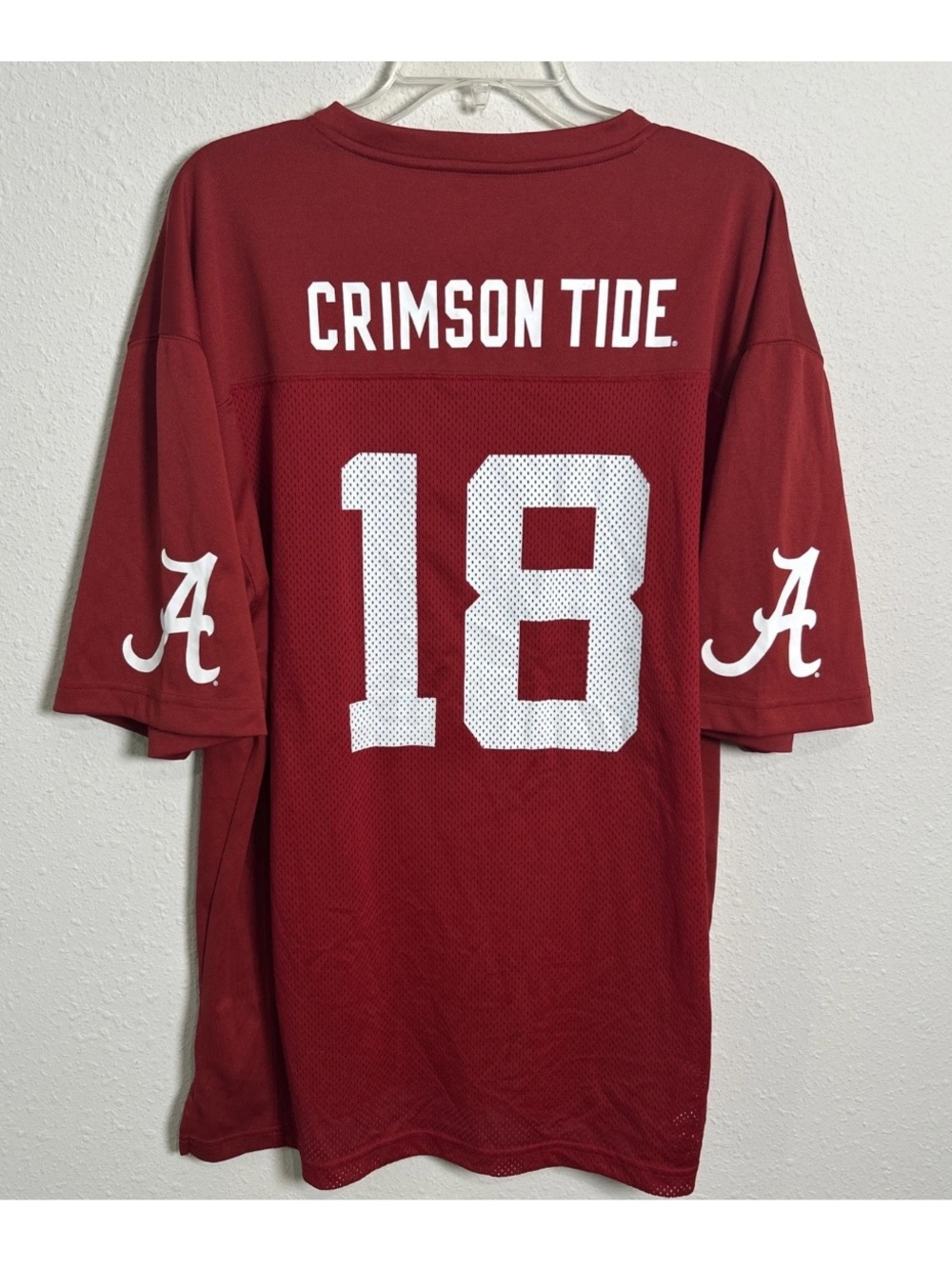 Alabama Crimson Tide Hanes #18 Mesh Football Jersey Men’s Large NCAA Roll Tide